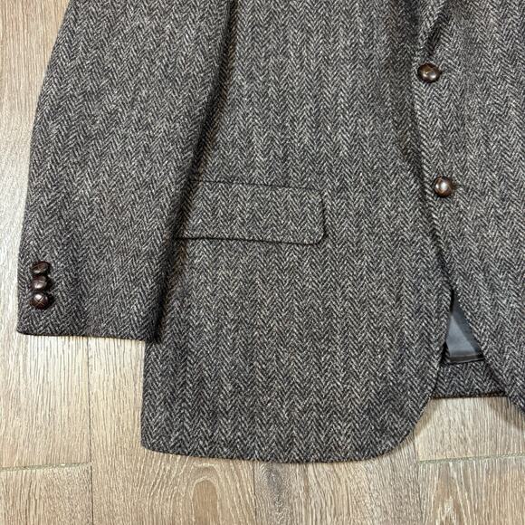 Harris Tweed Sport Coat Mens 42R Wool Harringbone Donegal - Picture 3 of 16